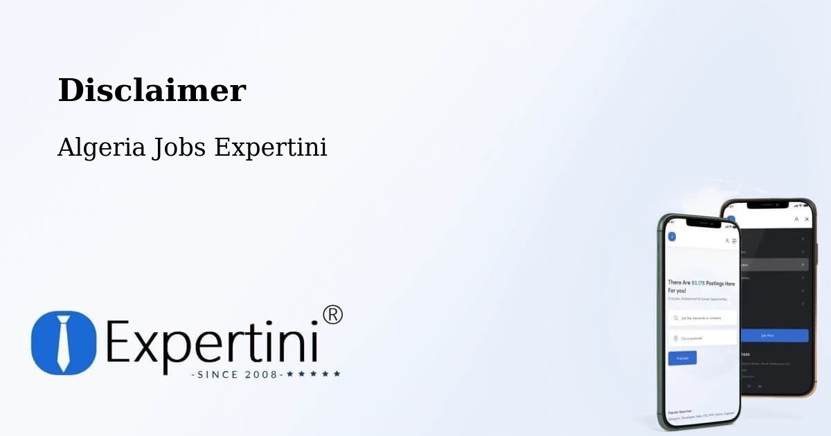Disclaimer – Remchi - Algeria Jobs Expertini